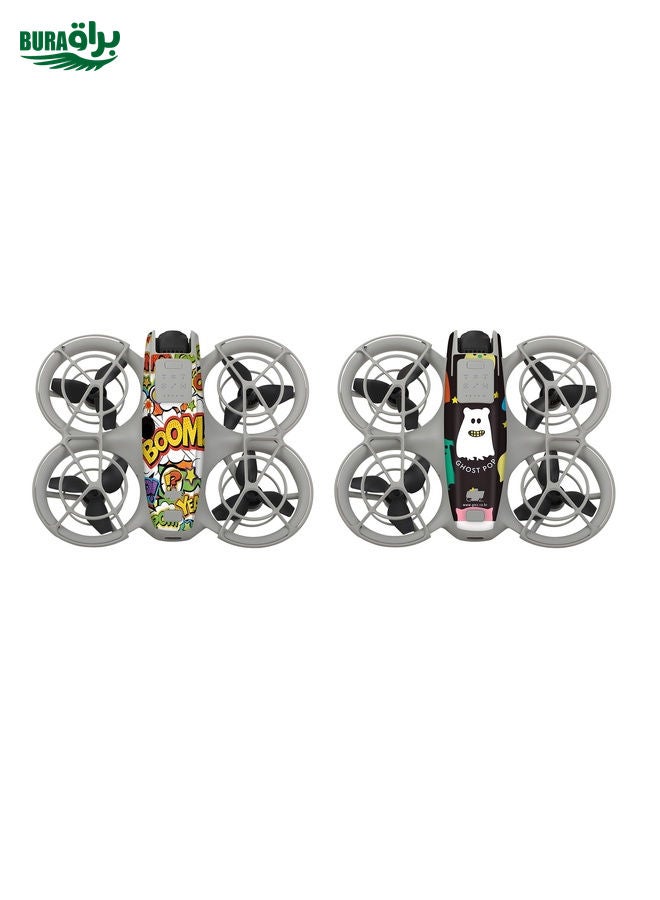 BURAQ For DJI Neo 2pcs Combo Drone Body Protective Stickers(Graffiti Boom + Ghost Pop) - Image 1