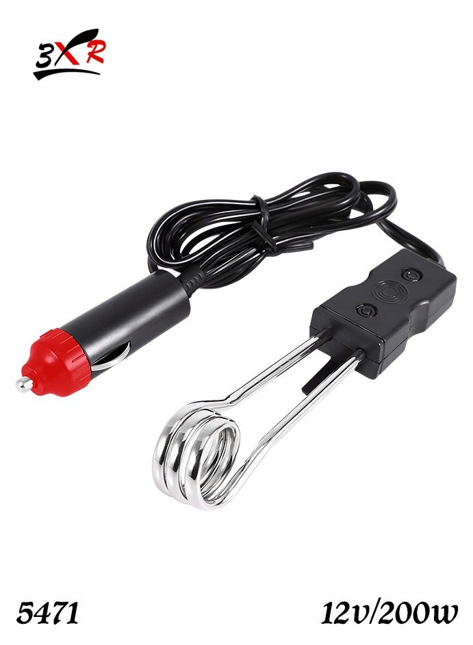 3XR 12V 200W Car Immersion Heater for Hot Beverages – Portable Water Boiler with Cigarette Lighter Plug for Travel, Truck, and Vehicle Use - Image 2