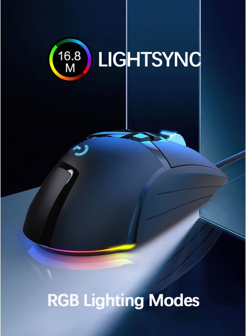 عالية الأداء السلكية لعبة الفأر ، لون RGB PC / ماك أسود - Image 4