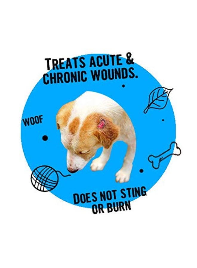 النباح بصوت عال بخاخ مضاد للميكروبات للبشرة للحيوانات الأليفة، لعلاج الجروح والحكة، يحتوي على هيبوكلوريت الصوديوم، مستخلص النيم والكركم، آمن للكلاب والقطط والجراء والقطط الصغيرة، 100 مل - Image 4