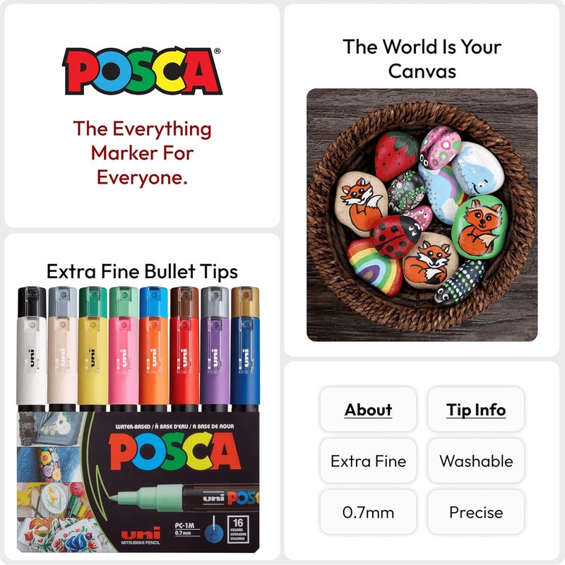 POSCA Pc-1M Basic 16Cd - Image 3