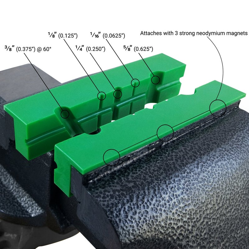 ATLIN Vise Jaws 6" - Nylon, Non Marring Soft Jaws for Bench Vise - Multi-Purpose Vise Jaw Pads - Image 2