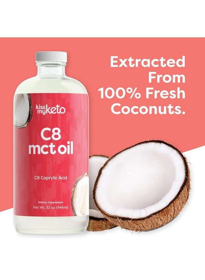 Kiss My Keto Mct Oil C8 32 Oz Pure C8 Mct Oil Keto Fuel Pure Mct Oil Bottle With Pump High Octane Mct C8 Oil Caprylic Acid Keto Pure Mct Coconut Oil Brain Fuel Liquid Coconut Mct Oil Pure - Image 3