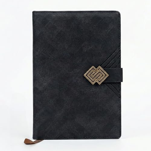 Schmick A5 Journal Notebook Diary for Men Women | Office Journal Diary Notebook with Magnetic Flip Lock (200 Ruled Pages, 6 x 8.5 Inches, 80 GSM) (Classic Black) - Image 1