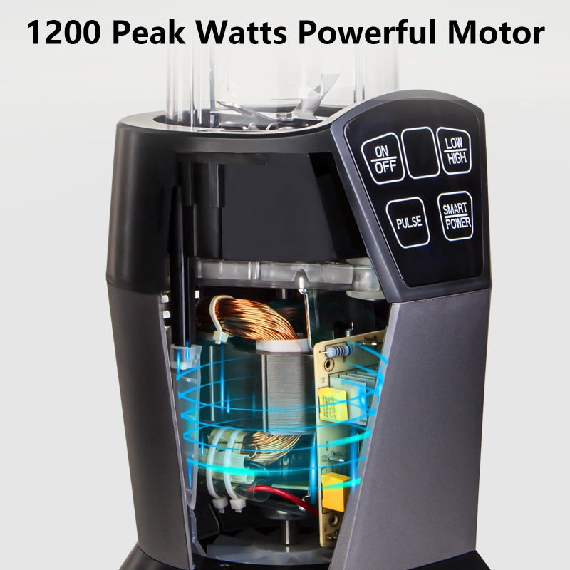 Liebe&Lecker Smoothie Blender, 1200 Peak Watts Blender for Smoothies, Blenders with (2) 28-oz To-Go Cups & Solid Lid, Personal Blenders for Shakes and Smoothies, Ice Crushing & Frozen Fruit - Image 5