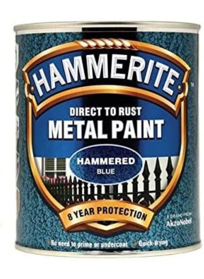Hammerite Metal Paint Hammered Blue 750Ml - Image 3