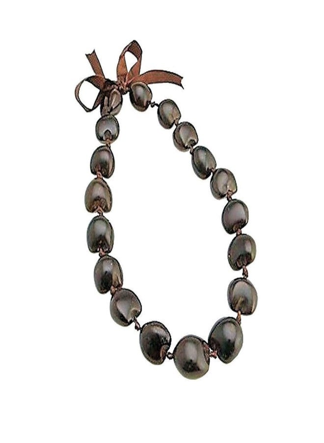 Zero Gravity Hawaii Hawaiian Kukui Nut Brown Shell 18" Choker Necklace - Image 1