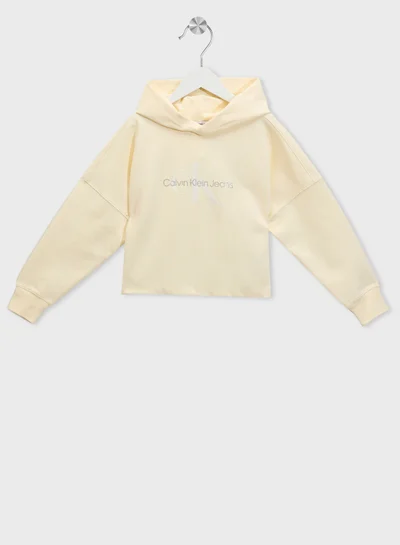 Calvin Klein Jeans Youth Glitter Logo Hoodie