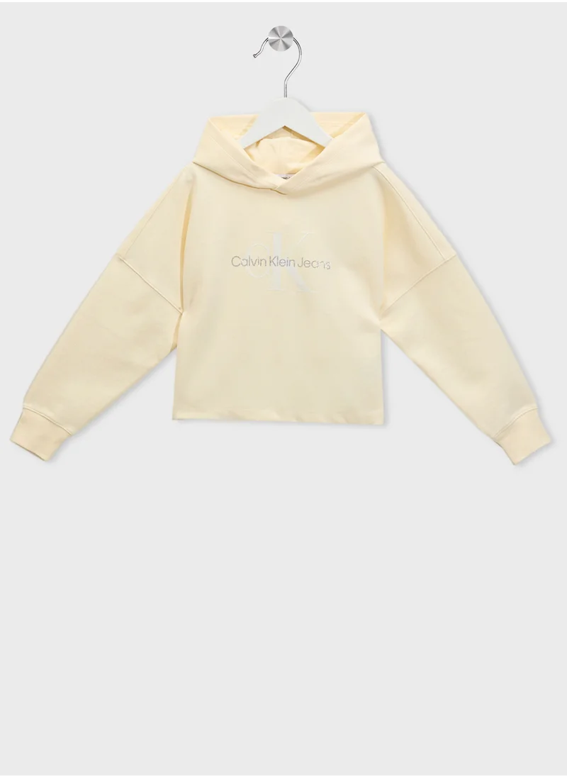 Calvin Klein Jeans Youth Glitter Logo Hoodie