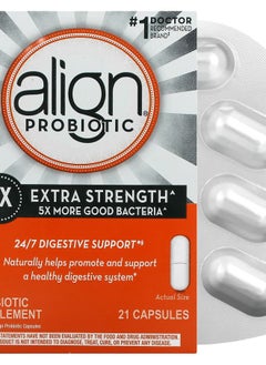 24/7 Digestive Support Probiotic Supplement Extra Strength 21 Capsules