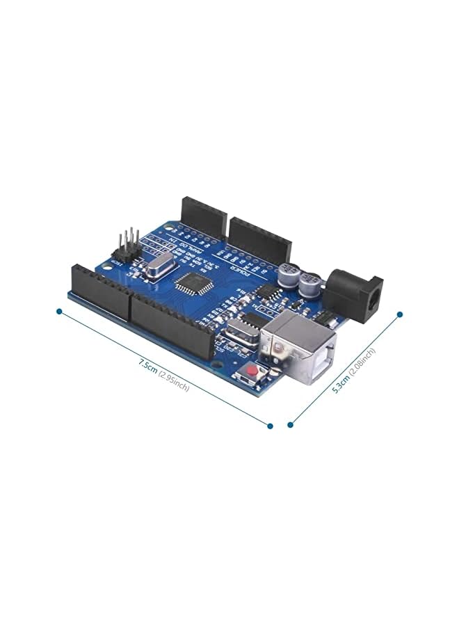 For Uno R3 Board Atmega328P With Usb Cable For Arduino Compatible With Arduino Uno R3 Mega 2560 Nano Robot For Arduino Ide Avr Mcu Learner K53 Blue