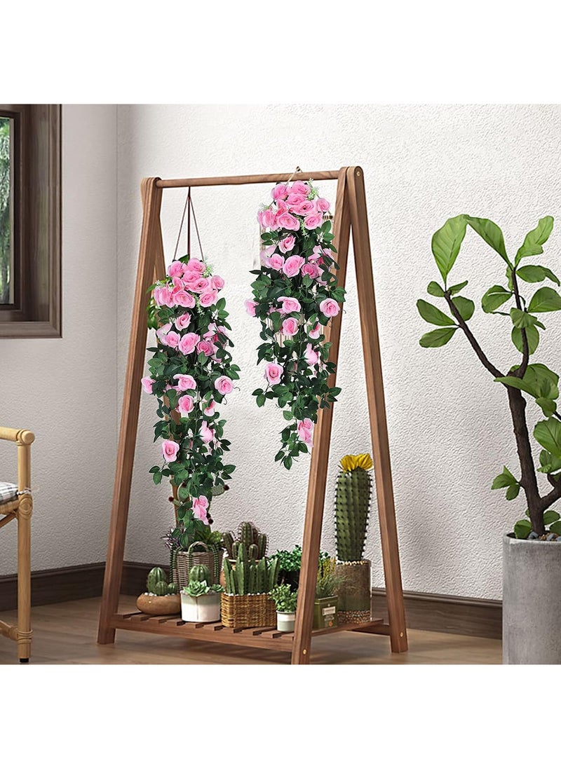 Umiwin - 2PCS زهور صناعية معلقة زهور مزيفة سلسلة زهور صناعية للديكور الداخلي والخارجي للمنزل وغرفة الحديقة وحفلات الزفاف - Image 1