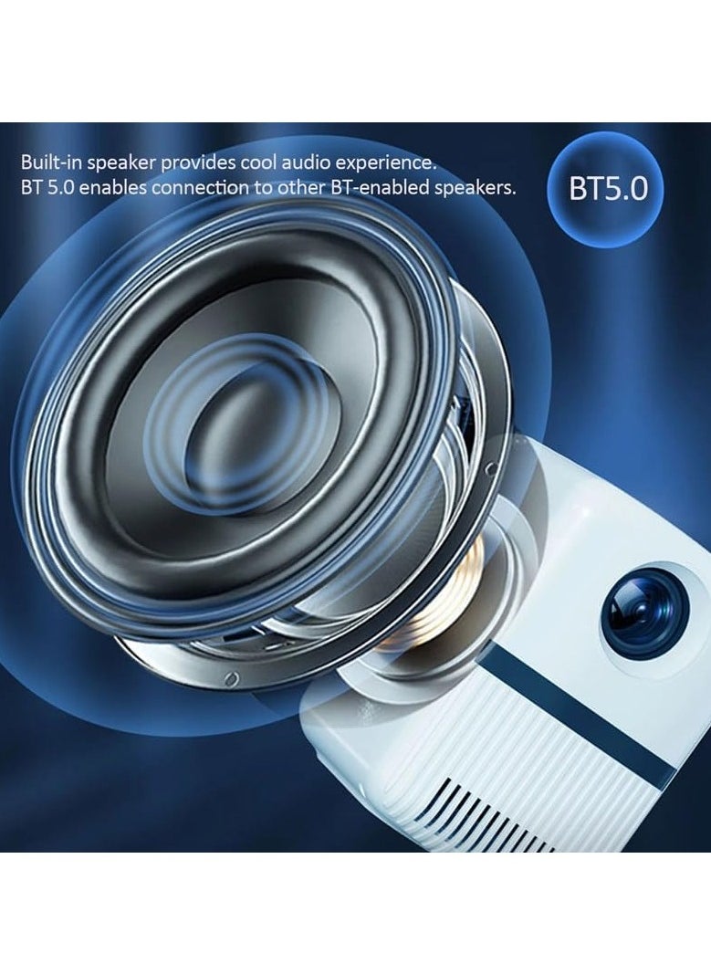 Portable LCD LED Projector Home Theater Wireless Mirroring Lumens Projector In USB In 3.5mm Audio