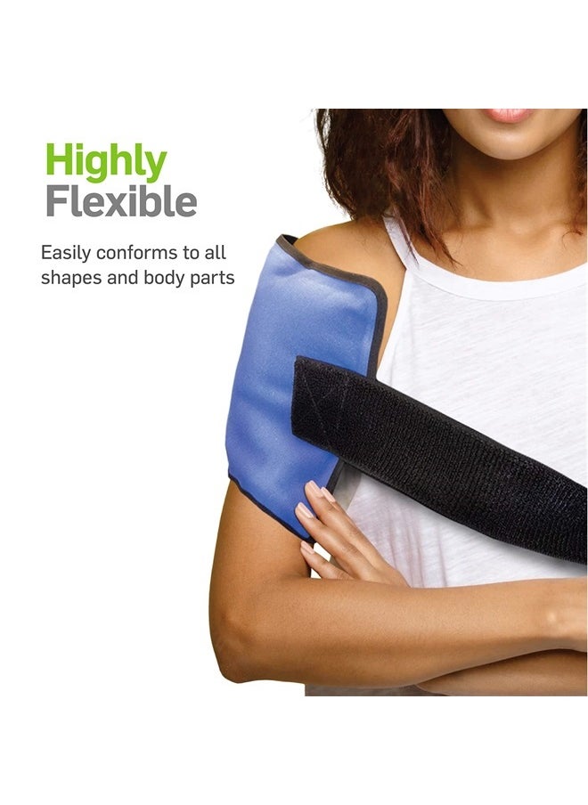 NatraCure FlexiKold Reusable Gel Large Ice Pack with Straps – Cold Compress Gel Cold Pack for Injuries – Flexible Medical Ice Wrap for Back, Shoulders, Legs, Knees, Sciatica, Muscle Pain – Standard  - Image 5
