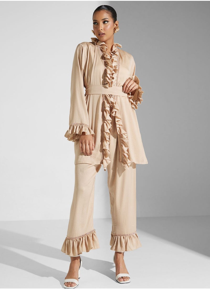 hayas closet Ruffle Detail Shirt & Pant Set  - Image 5