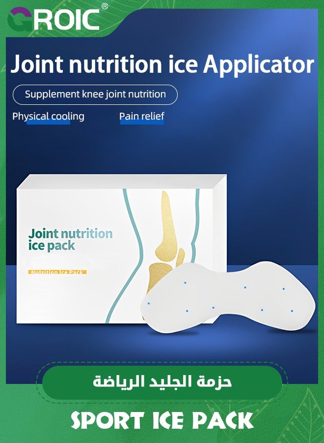 GROIC 6 قطع من أكياس الثلج لتغذية المفاصل، أبرد أكياس الثلج الهلامية، أكياس الثلج للإصابات، العلاج البارد متعدد الأغراض للركبة والذراع والكتف والظهر، أكياس الثلج العلاجية الباردة لتسكين الآلام - Image 2