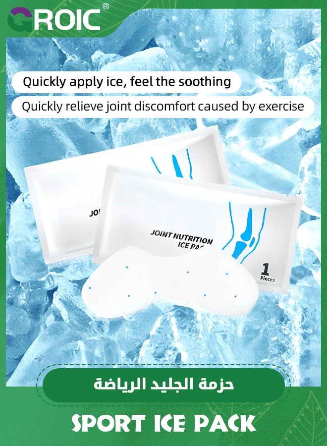 GROIC 6 قطع من أكياس الثلج لتغذية المفاصل، أبرد أكياس الثلج الهلامية، أكياس الثلج للإصابات، العلاج البارد متعدد الأغراض للركبة والذراع والكتف والظهر، أكياس الثلج العلاجية الباردة لتسكين الآلام - Image 3