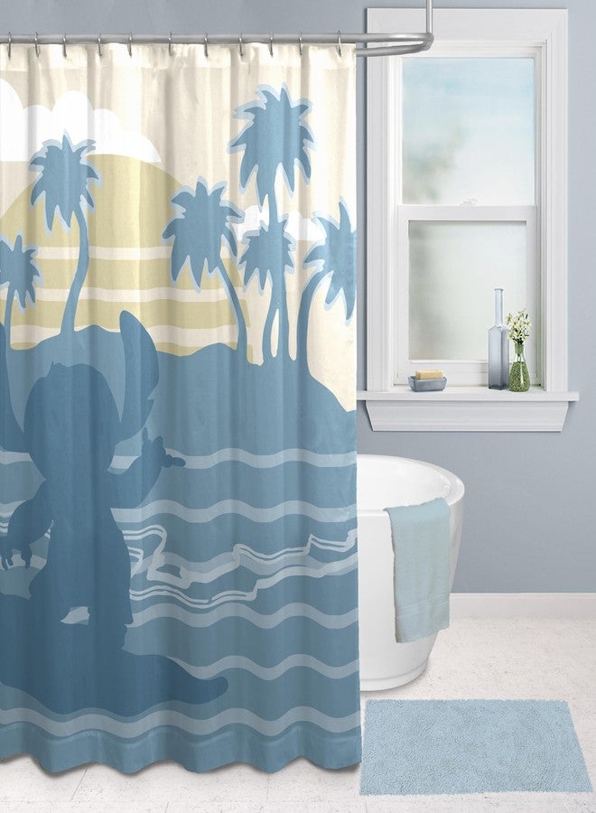 Jay Franco Disney Lilo and Stitch Shower Curtain - Licensed Bathroom Décor for Kids or Teens - 70 x 72 Inch Washable Fabric Curtain - Image 5