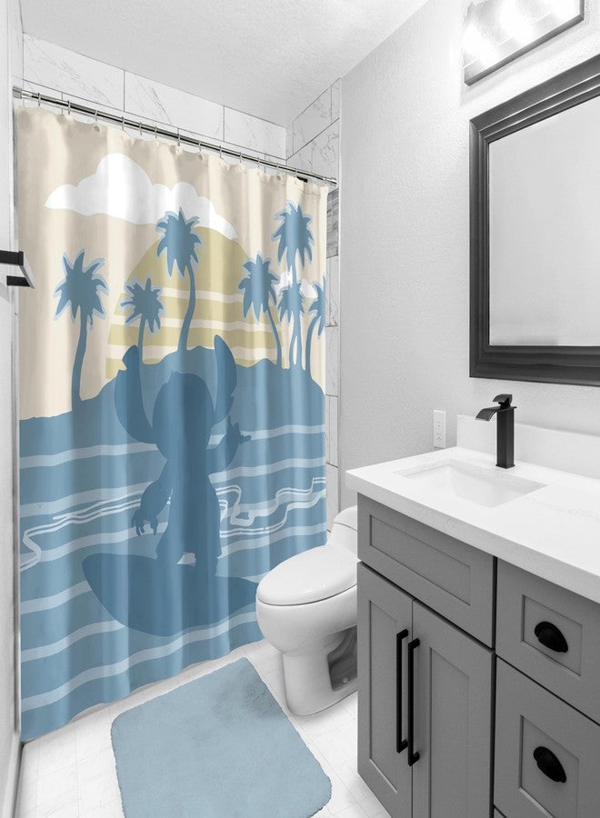 Jay Franco Disney Lilo and Stitch Shower Curtain - Licensed Bathroom Décor for Kids or Teens - 70 x 72 Inch Washable Fabric Curtain - Image 3