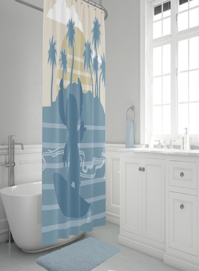 Jay Franco Disney Lilo and Stitch Shower Curtain - Licensed Bathroom Décor for Kids or Teens - 70 x 72 Inch Washable Fabric Curtain - Image 4