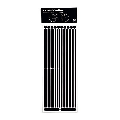 RydeSafe Reflective Decals Multi Stripes Kit Jumbo, Black - Image 1