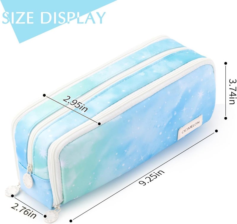 CICIMELON Large Capacity Pencil Case 3 Compartment Pouch Pen Bag for School Teen Girl Boy Men Women (Dream) - Image 5