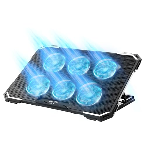 Ant Plus Dracula 60 Laptop Cooling Pad, Gaming Laptop Cooler with 6 * 1 Quite Fans, Fan Speed Controller 5 Height Adjustable Angle 2 USB Ports Compatible for Laptop, Notebook up to 17” - Image 1