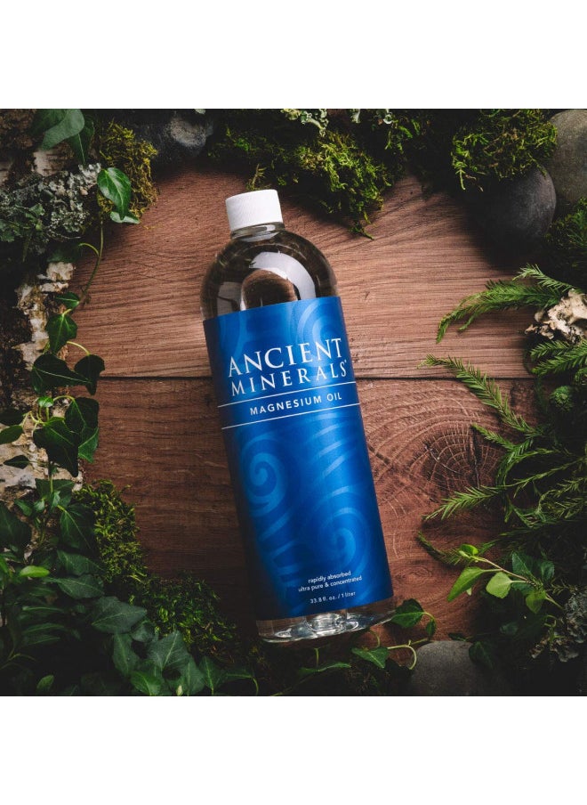 Ancient Minerals Ancient Minerals Magnesium Oil Refill Bottle, high Concentration Topical Genuine Zechstein Magnesium Chloride Topical Magnesium (33oz)  - Image 4