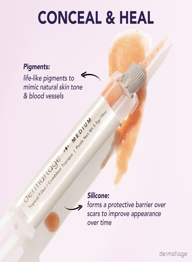 Dermaflage Scar Filler Kit - Medium - Deep Scar Cover and Waterproof Concealer for Acne Scars Wrinkles, and Ice Pick Scars Makeup, 1 mo supply - Image 4