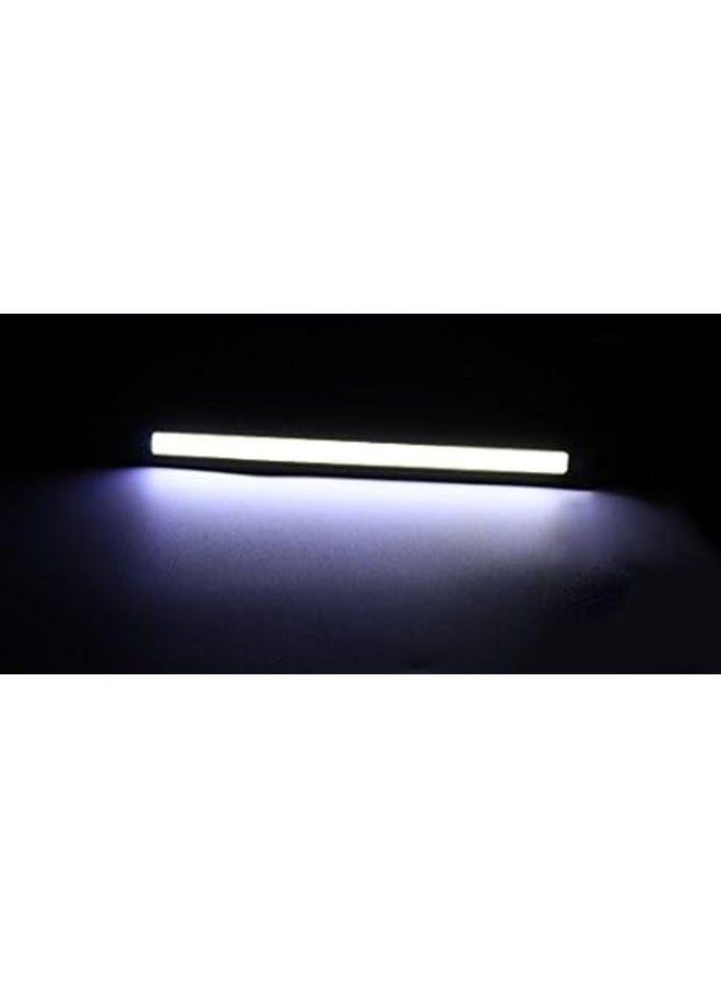 Generic TASWK 4Pcs 12V 17CM Waterproof LED Flip Chips COB DRL Car Daytime Running Lights Stripe (White)  - Image 1