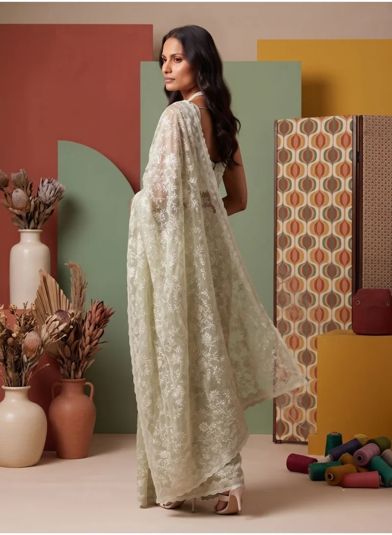 Nool  Dew Tissue Designer Saree with Unstitched Blouse Material for Women | Best Price UAE