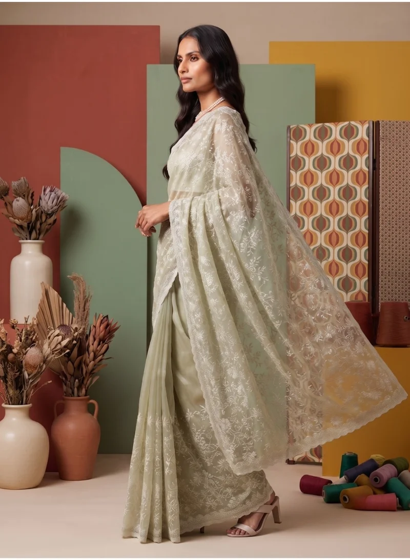 Nool  Dew Tissue Designer Saree with Unstitched Blouse Material for Women | Best Price UAE