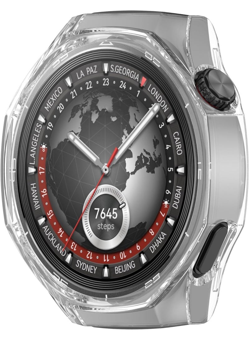 Case for Huawei Watch GT5 Pro 46mm Soft TPU Screen Protector Full Grip Shockproof Silicone Protector for Touch Free Watch (Transparent, GT5 Pro 46mm) (Clear) - Image 3