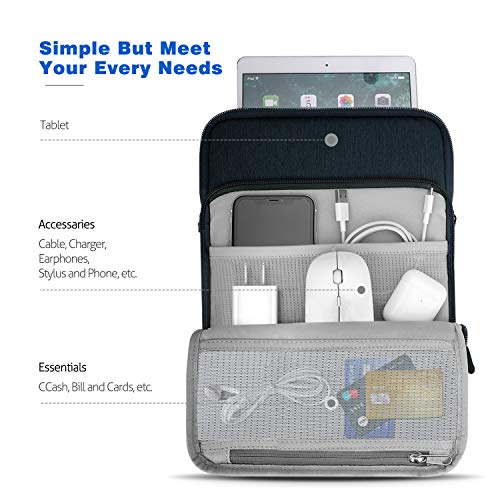 Dadanism 13 Inch Tablet Sleeve Shoulder Bag Carrying Case for iPad Pro 13" M4 2024, iPad Air 13" 2024, iPad Pro 12.9" M2, Galaxy Tab S10+ Plus/S9 FE+/S9+ Plus 12.4", reMarkable Paper Pro 11.8", Indigo - Image 3
