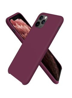 Silicon Case with Micro Fiber Layer Inside Compatible with iPhone 14 Pro (Wine Red)