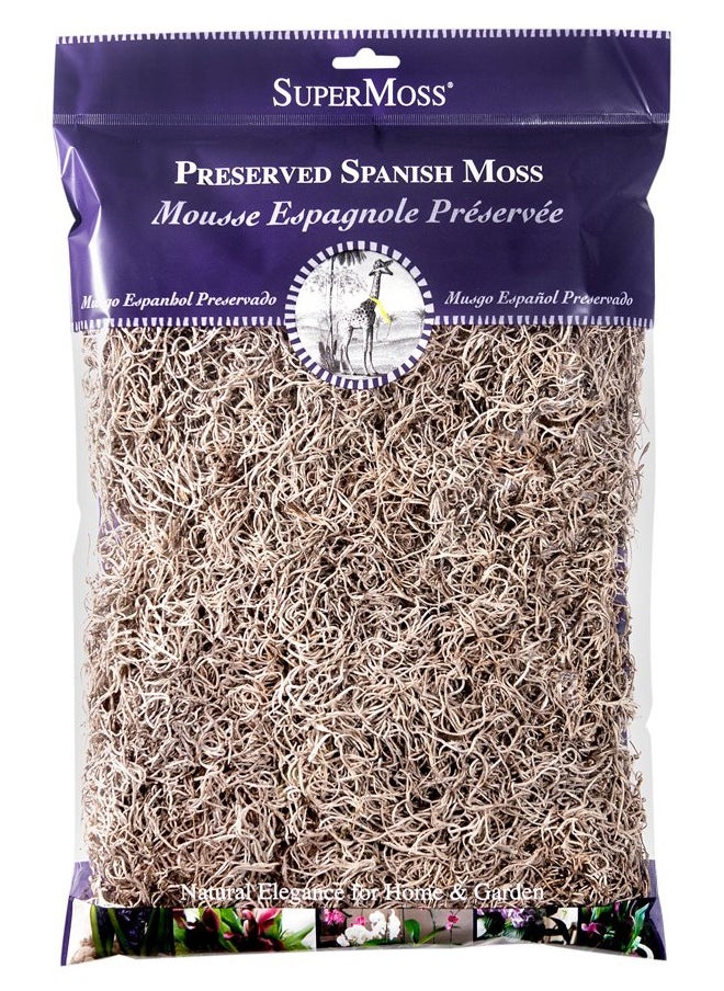 SuperMoss - (26914) Spanish Moss Preserved, Natural, 8oz (200 cubic inch) - Image 1