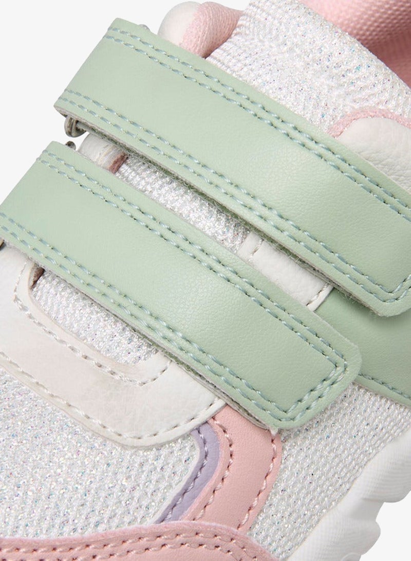 Barefeet Panelled Sneakers with Hook and Loop Closure - Image 4