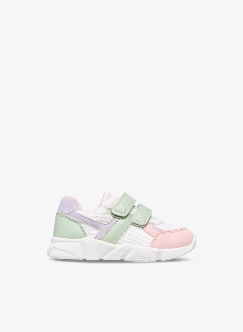 Barefeet Panelled Sneakers with Hook and Loop Closure