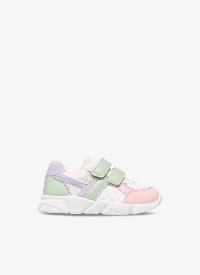 Barefeet Panelled Sneakers with Hook and Loop Closure