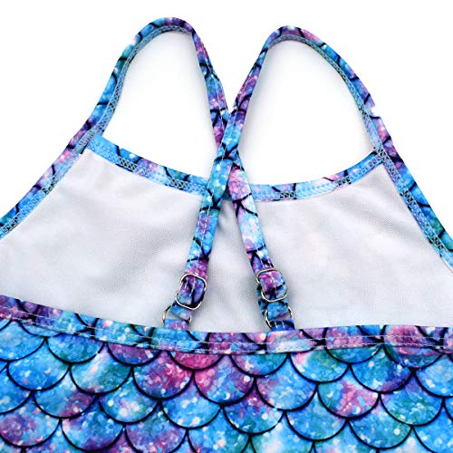 HONISEN Little Toddler Girls One Pieces Swimsuit Cute Swimwear Bathing Suits Color Scale 5T - Image 5