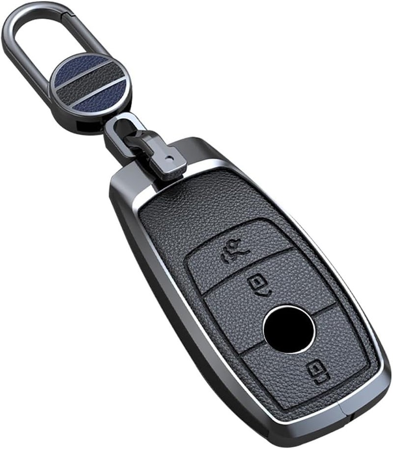 ontto Leather Key Fob Cover Keyring for Mercedes A C E S G GLS CLA Class - Image 1