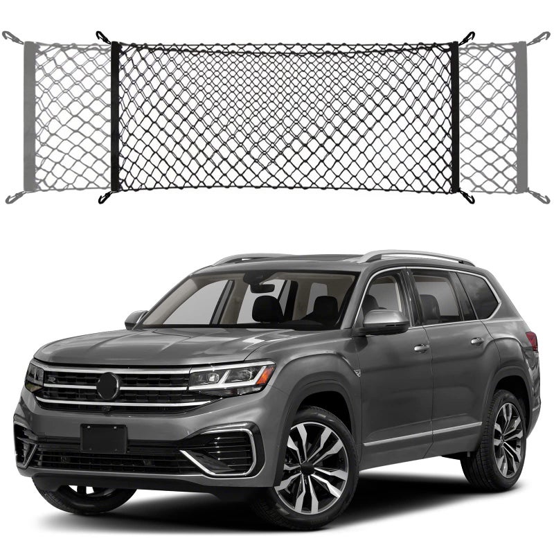 Omocyra Envelope Style Trunk Cargo Net Compatible with Volkswagen Atlas New 2025 2024 2023 2022 2021 2020 2019 2018 2017 Car Rear Nylon Mesh Tailgate Netting - Image 5