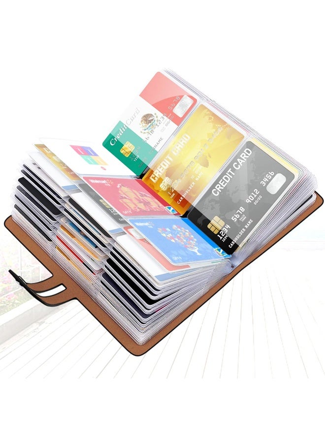 RFID Credit Card Holder Business Card Organizer , with 96 Card Slots Credit Card Protector for Managing Your Different Cards to Prevent Loss or Damage - Image 1
