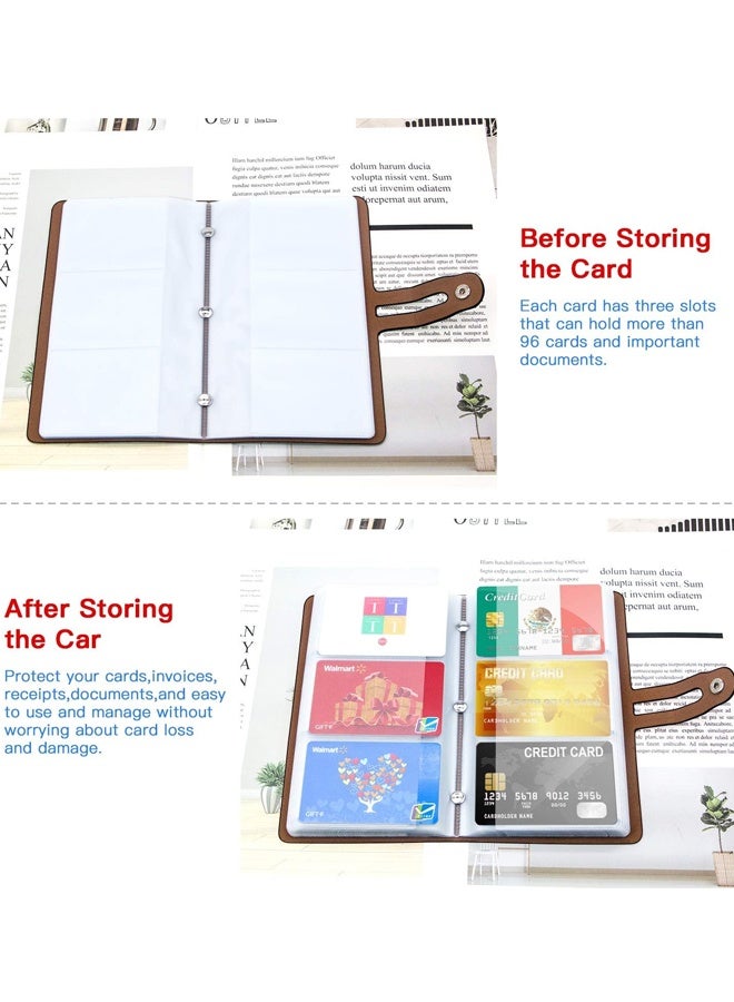 RFID Credit Card Holder Business Card Organizer , with 96 Card Slots Credit Card Protector for Managing Your Different Cards to Prevent Loss or Damage - Image 3