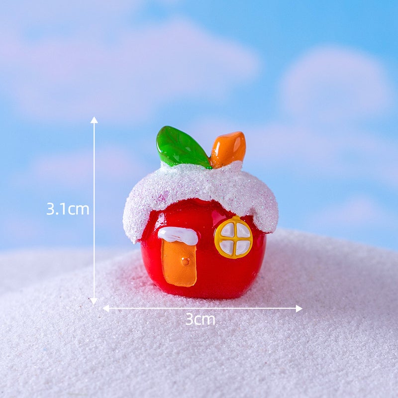 Micro-Landscape Resin Ornaments Cute Santa Claus Bear Train Carriage Snow Scene Diy Crystal Ball Decorations - Image 1
