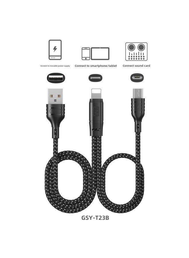 Applicable To Aiken Live Broadcast Sound Card OTG Adapter Mobile Phone Live Broadcast Sound Card Adapter Charging OTG Audio Adapter-Model:T30B TYPE-C To Android + Usb - Image 3