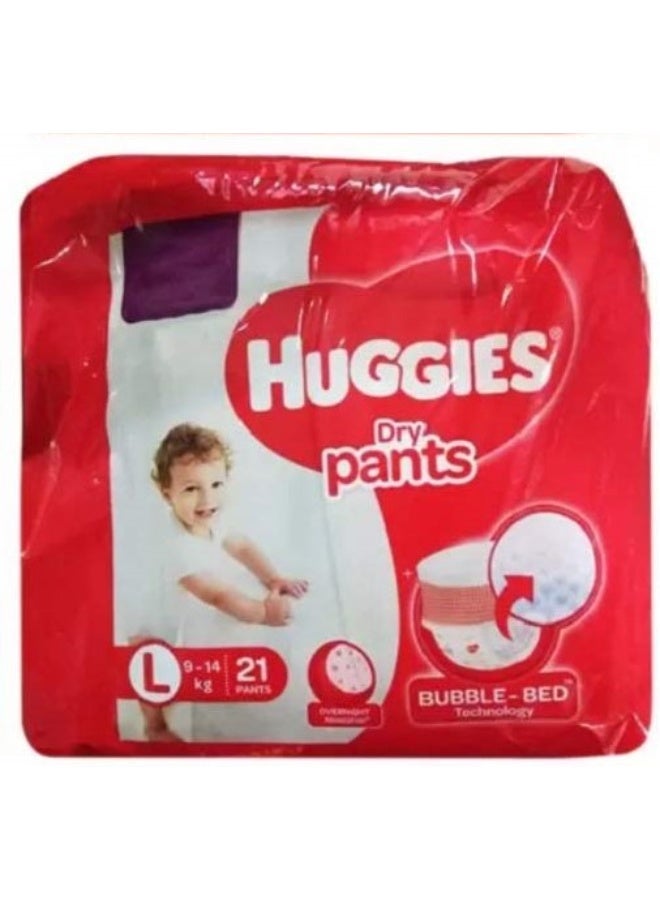 Huggies Baby Dry Pants,size Large, 21 Pcs Pack, Combo of 4 Packs - L (84 Pieces) - Image 2