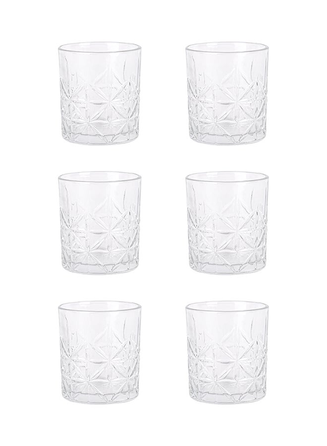 Ollieroo كؤوس ويسكي قديمة مزخرفة - كوب زجاجي متين سعة 300 مل للكوكتيلات، الماء، العصير، البيرة، النبيذ - مجموعة زجاجية خاصة، أدوات مائدة، آمنة للغسالة - Image 2
