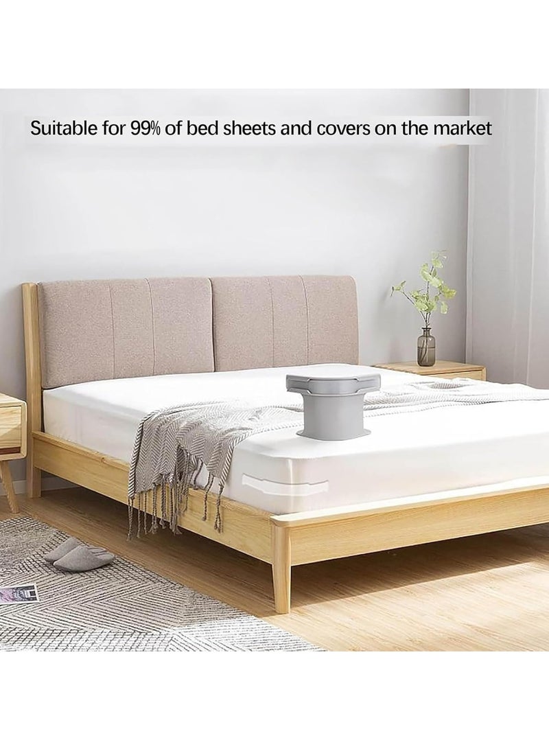 Relex Lock Sheet Holders Set of 4, Heavy Duty Fitted Sheet Straps with Secure Clips, Universal Fit for All Mattress Sizes (King, Queen, Twin), Keep Sheets Snug, No More Slipping (White) - Image 2