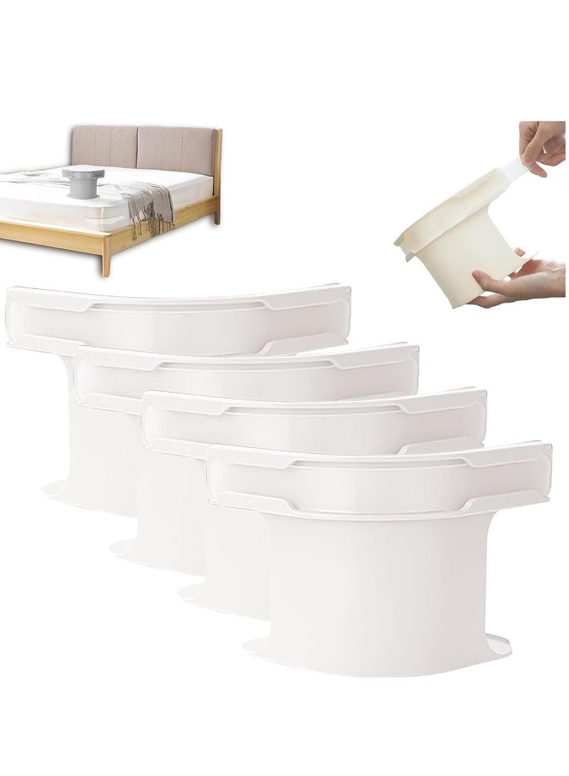 Relex Lock Sheet Holders Set of 4, Heavy Duty Fitted Sheet Straps with Secure Clips, Universal Fit for All Mattress Sizes (King, Queen, Twin), Keep Sheets Snug, No More Slipping (White) - Image 1